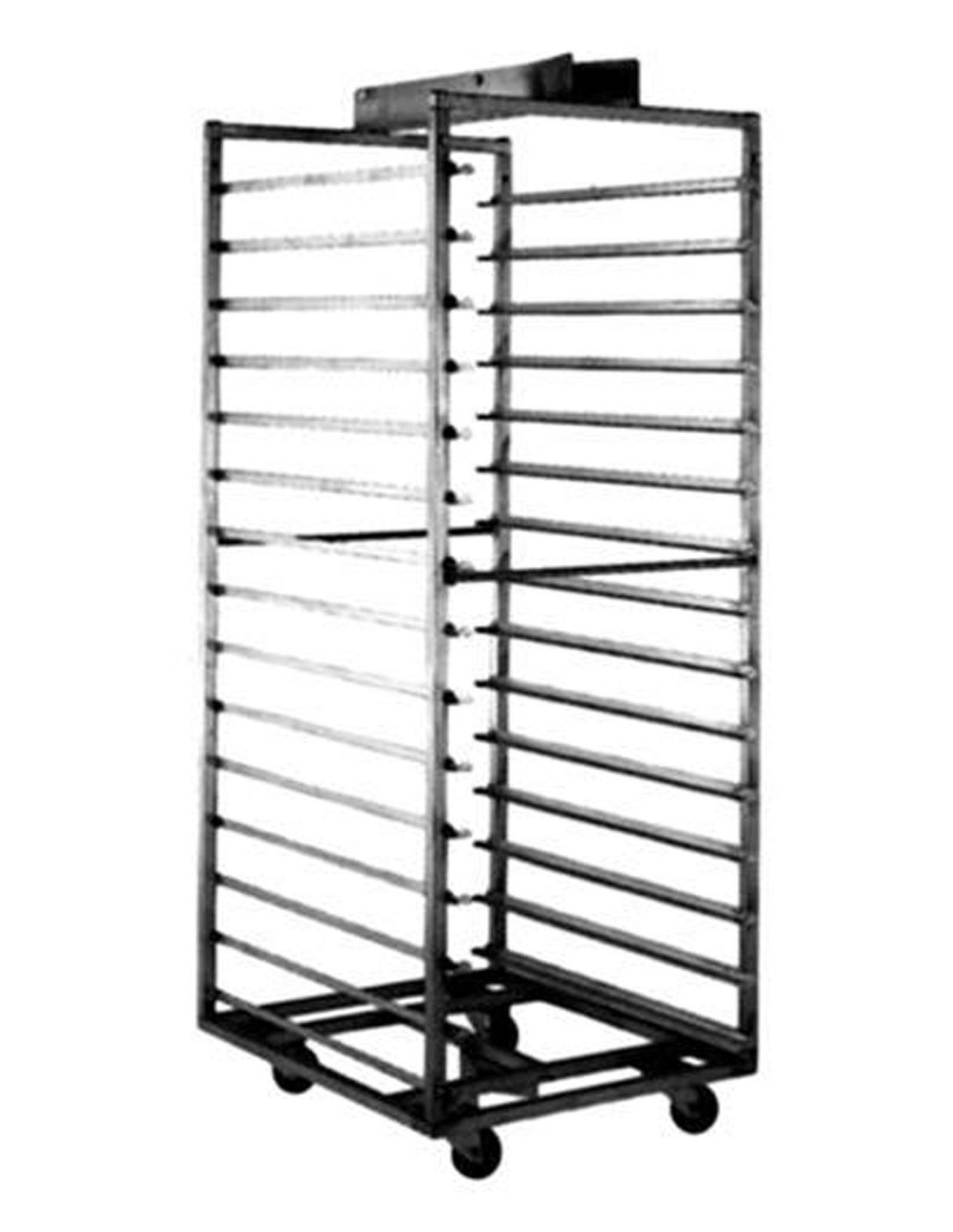 Stainless steel trolley for ovens Rotorbake T11/E11 - Capacity for trays n. 18 cm 80 x 120 - Height cm 195