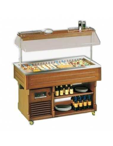 Refrigerated buffet island - Ventilated - cm 142.2 x 75 x 152.8h