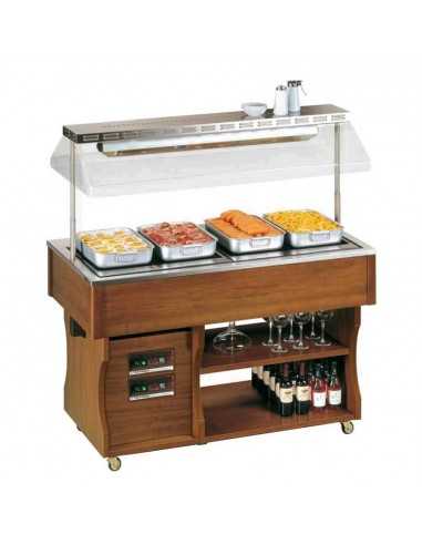 Hot buffet island - cm 142.2 x 75 x 152.4h