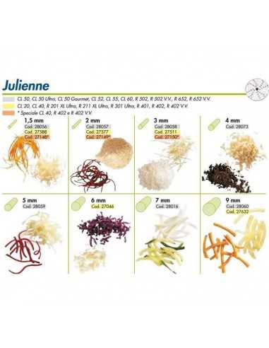 Disco per fette A JULIENNE - Diametro disco mm 190 - Taglio spessore mm 9