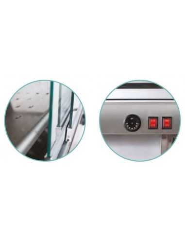 Hot showcase with straight glass panes - N. 1...