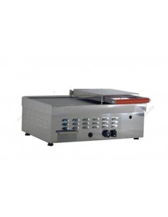 Piastra panini a gas piano liscio con 1 calotta rigata cm 58