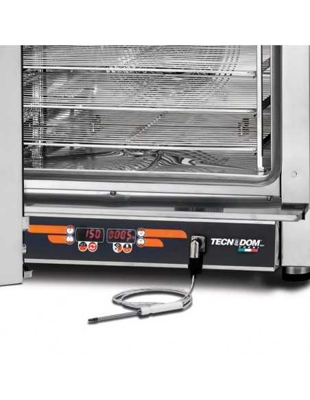 Horno eléctrico digital con vapor directo, 5 bandejas GN 1/1 o 60 x 40 cm - cm 84 x 92 x 75,5 h