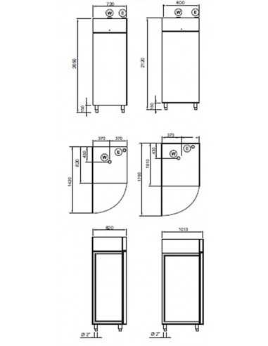 Armario de fermentación controlada de 620 litros - 20 bandejas 60 x 40 cm