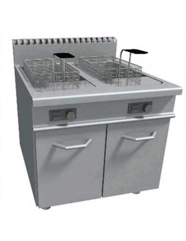 Gas fryer - Capacity liters 17+17 - cm 80 x 90 x 85 h