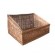 Tilt basket of hand-woven terracotta wickers - Dimensions cm 50 x 40 x 15/25 h