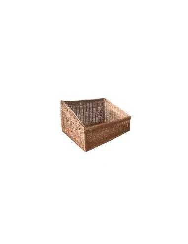 Cesta de mimbre inclinada - cm 50 x 40 x 15/25 h