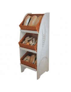 Bread display stand with 3 tilted baskets - cm 56 x 50 x...