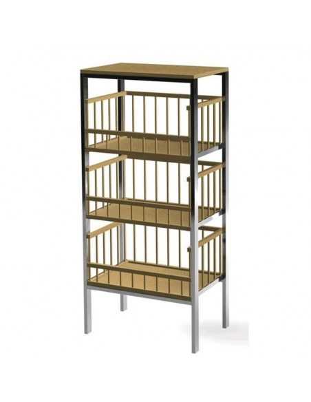 Espositore pane con 3 ceste - cm 64.5 x 40 x 138.5 h