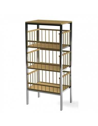 Espositore pane con 4 ceste - cm 64.5 x 40 x 173 h