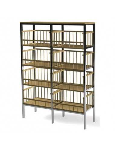 Expositor de pan con 8 cestas - cm 127 x 40 x 173 h