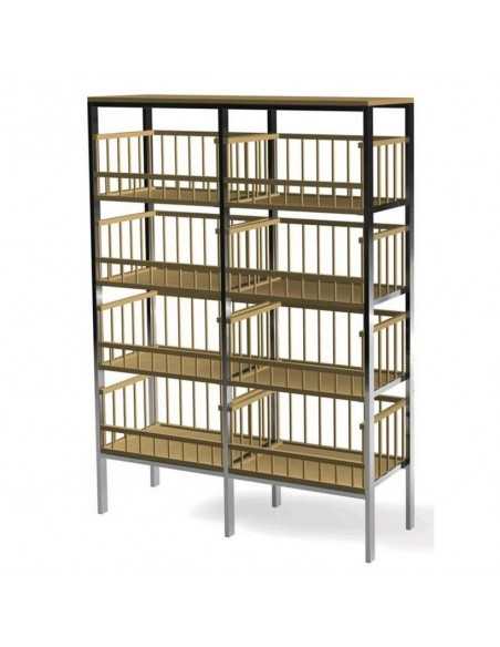 Expositor de pan con 8 cestas - cm 127 x 40 x 173 h