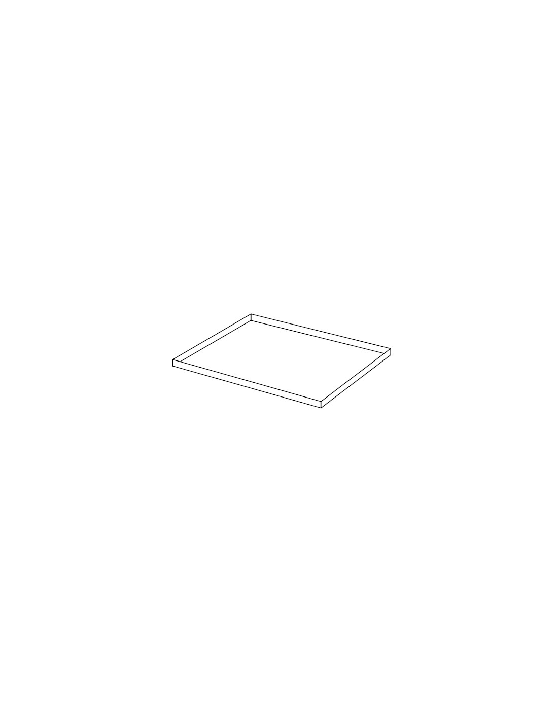 Baking pan in aluminium coated sheet - Dimensions cm 40 x 60 x 2 h