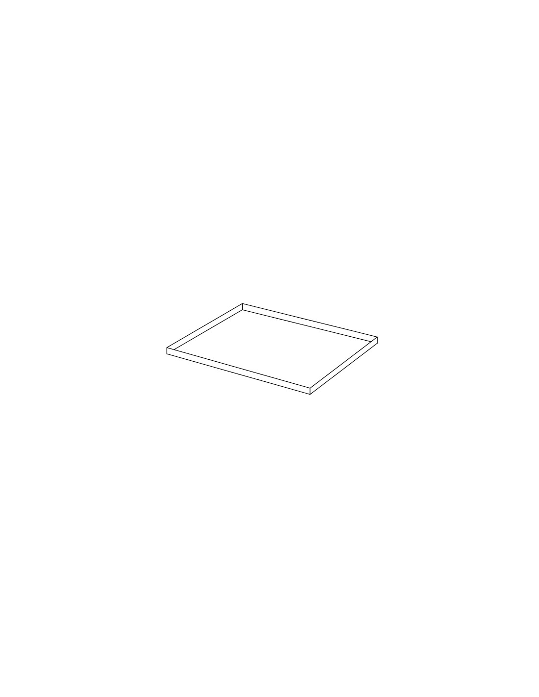 Cubeta de chapa aluminizada - Dimensiones cm 40 x 60 x 2 h