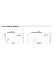 Carretto gelati - N. 6 carapine - cm L 1709 x P 78.9 x H... 2