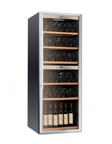 Wine display - Two temperatures:+5°+12°C / +12°+22° - Cm 59,5 x 58 x 159 h
