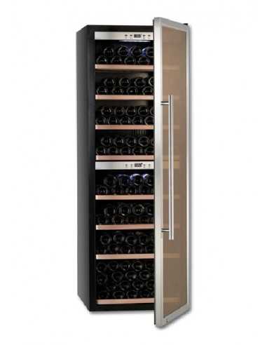 Espositore vino - Due temperature: +5°+12°C / +12°+22° - Cm 59,5 x 68 x 184 h