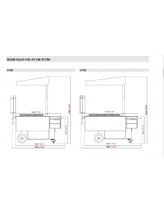 Carretto gelati - N. 6 carapine - cm L 1709 x P 78.9 x H... 2