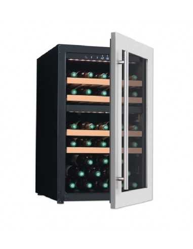 Wine exhibitor - Two temperatures: +°+20°C / +°+20 - Cm 48,5 x 60 x 82 h