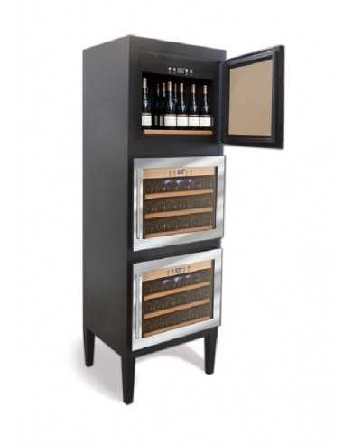 Espositore modulare vino - Temperatura +5/+20°C - cm 65 x 61 x 188 h