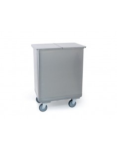 Tramoggia con ruote - Capacità litri 150 - Cm 40 x 70 x 79 h