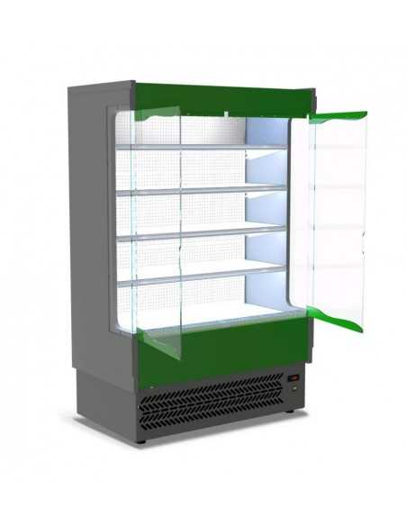 Refrigerated deli and dairy display with 2 hinged doors and 4 shelves - cm 133 x 60 x 198.4 h