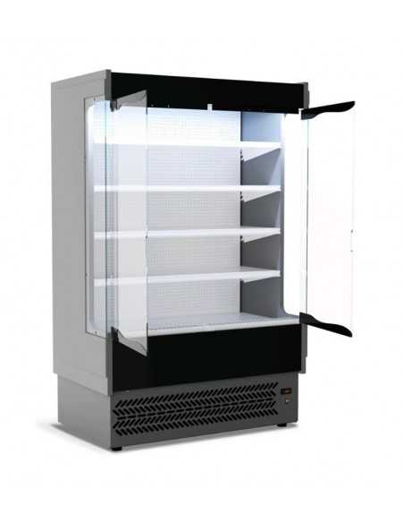 Murale refrigerato per salumi e latticini con 3 porte a battente e 4 ripiani - cm 195,5 x 76,5 x 203 h