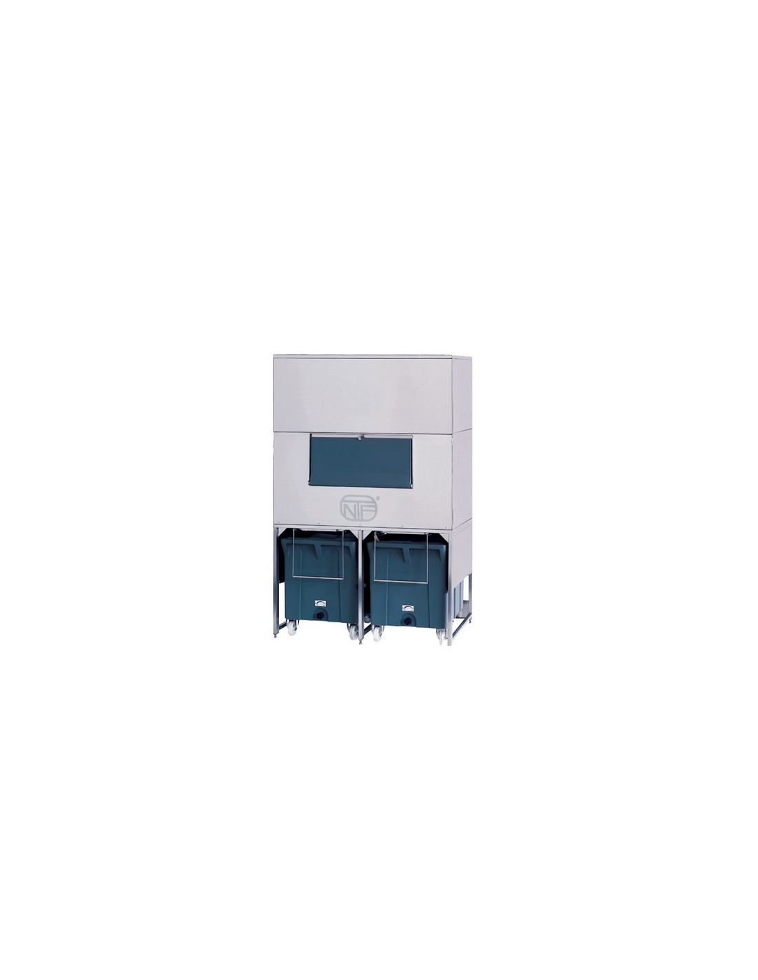 Contenedor de hielo - Capacidad de contenedores kg 108 x 2 - Reserva kg 1000 - cm 156 x 133 x 246 h