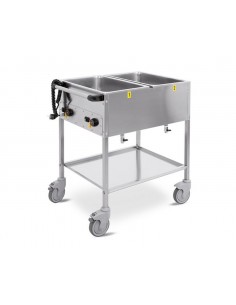 Carrello termico a giorno - Bacinelle 3 x GN 1/1 - cm 121...