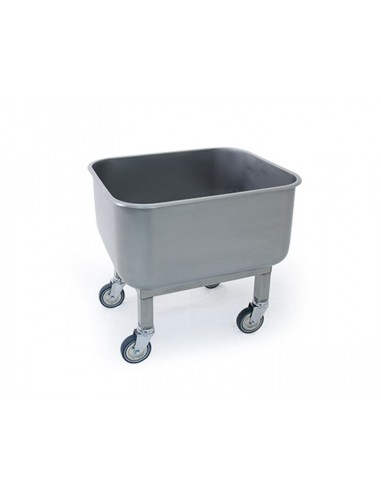 Wheeled bowl - With tap - Bowl depth 44 cm - Capacity 190 l - 80x60x75h cm