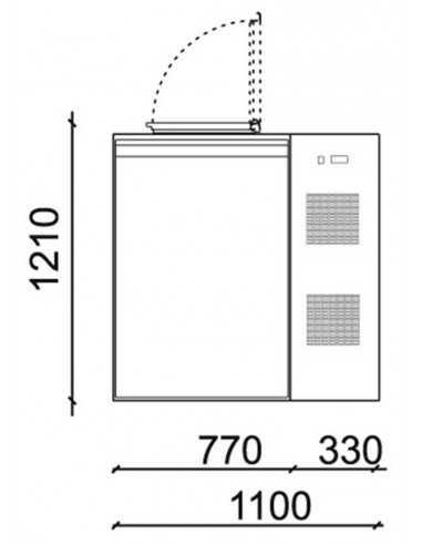Box refrigerato per rifiuti - N. 1x 120/140 Lt....