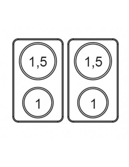Electric cooker - N. 4 round plates - Three-phase - cm 60 x 50 x 29 h