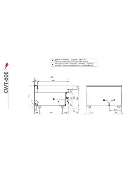Grid top contract - Direct paint - cm 40 x 60 x 28 h