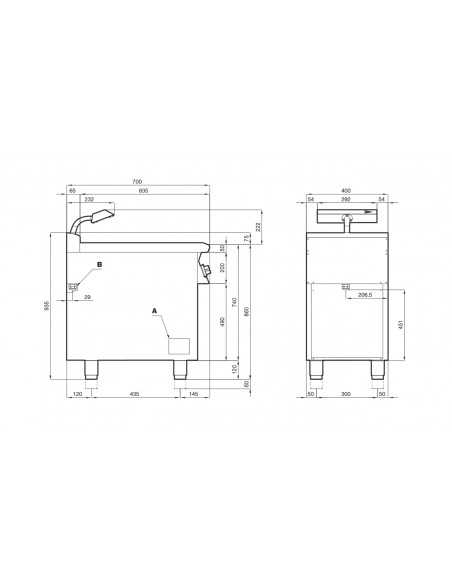 Electric heaters -  cm 40 x 70,5 x 90 h