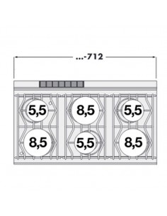 Cocina de agua de gas - N. 6 fuegos - horno a gas... 2