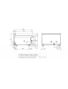 Gas cooker - N. 6 fires - cm 100 x 60 x 28 h 2