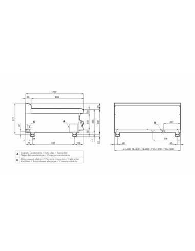 Fry top elettrico - Piastra liscia - cm 120 x...