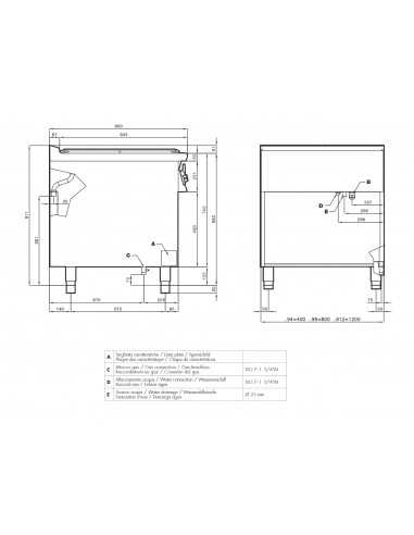 Professional Gas Range - N. 4 Burners - Static...
