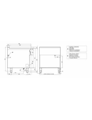Fry top elettrico - Piastra liscia al cromo -...