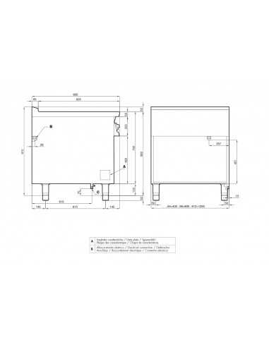 Griglia contact - Cottura diretta - cm 80 x 90...