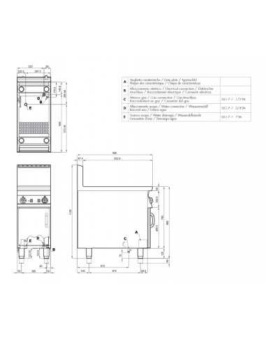 Professional Gas Pasta Cooker - Capacity 40...