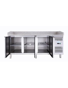 Banco pizza 3 porte - Vetrina - cm 202 x 80 x 143.5 h 2