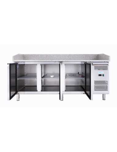 Pizza counter 3 door - Display cabinet - cm 202 x 80 x 143.5 h
