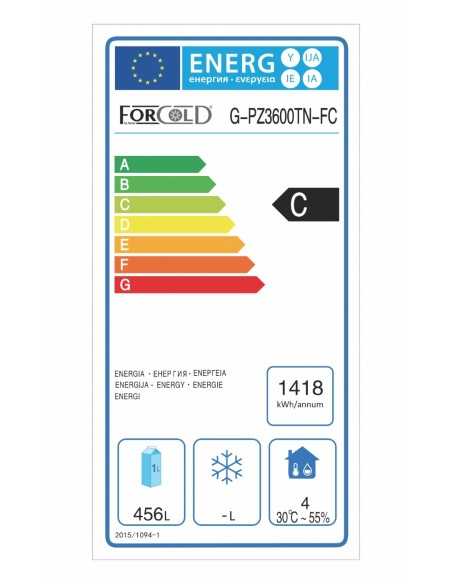 Pizza counter with 3 doors - Display cabinet - cm 202 x 80 x 143.5 h