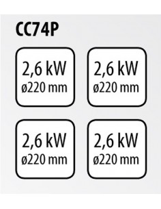 Cocina eléctrica - N.4 platos - cm 80 x 70 x 90 h 2