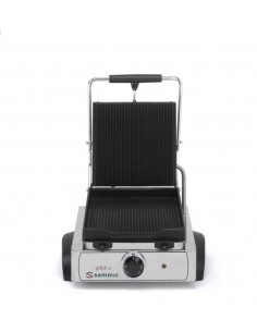 Placa de hierro fundido con parte superior y tapa estriadas - 25,5 x 24,5 cm