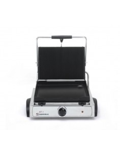 Piastra in ghisa con piano rigato e coperchio rigato - cm 36.5 x 24.5