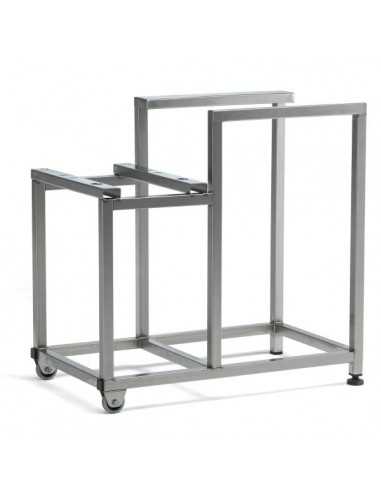 Carrello per tagliaverdure e modelli combi - In acciaio inox - Permette di montare la macchina e un contenitore gastronorm all'u