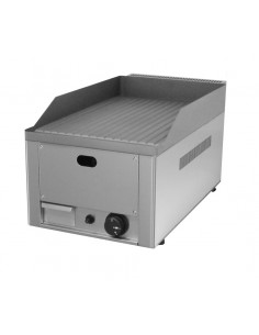 Gas fry top with ribbed plate Cm 32.5 x 48