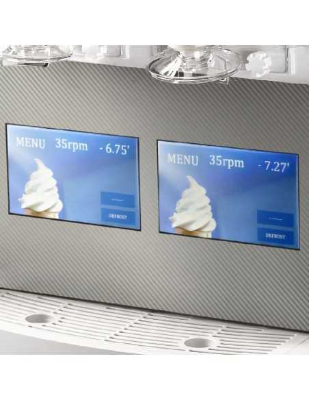 Soft ice cream machine - 5 + 5 liter tank - Touch screen - cm 45 x 43.5 x 65 h